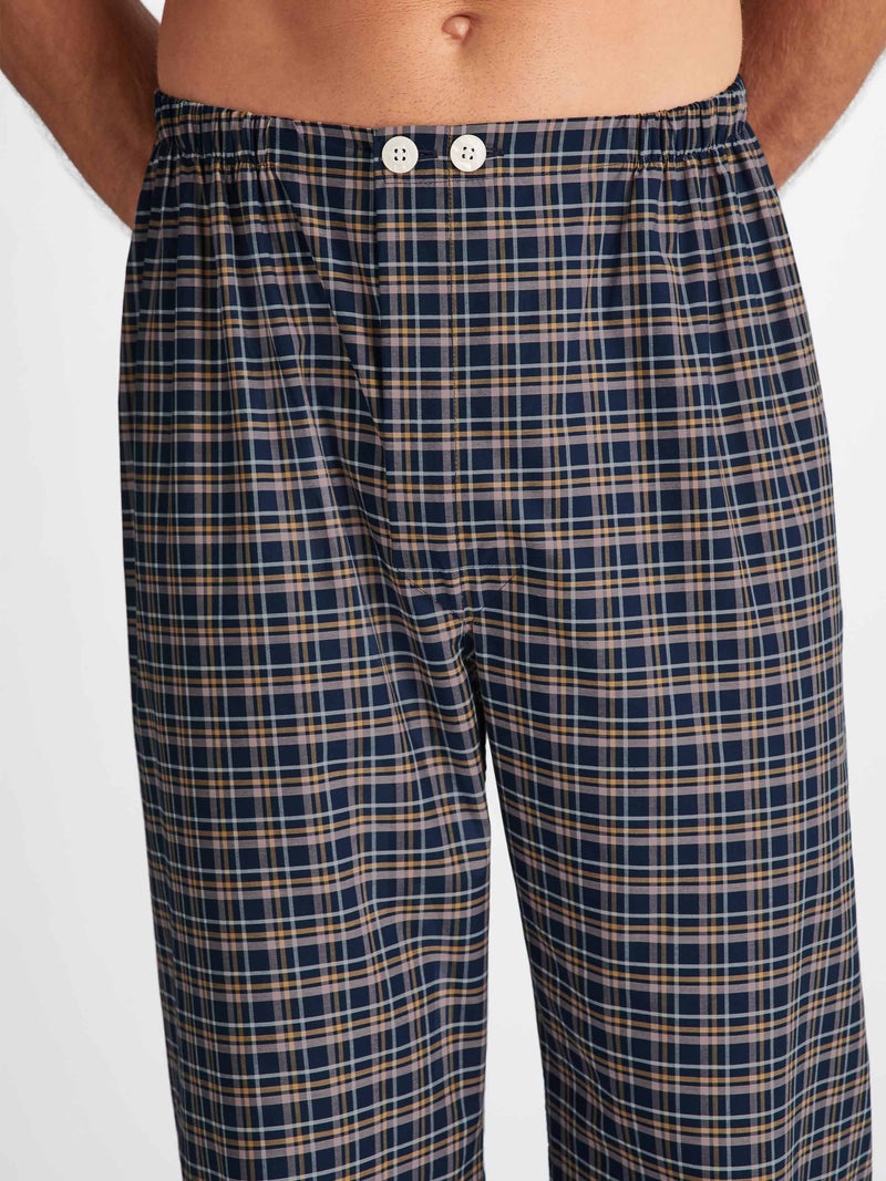 Men's Classic Fit Pajamas Barker 37 Cotton Navy - 5
