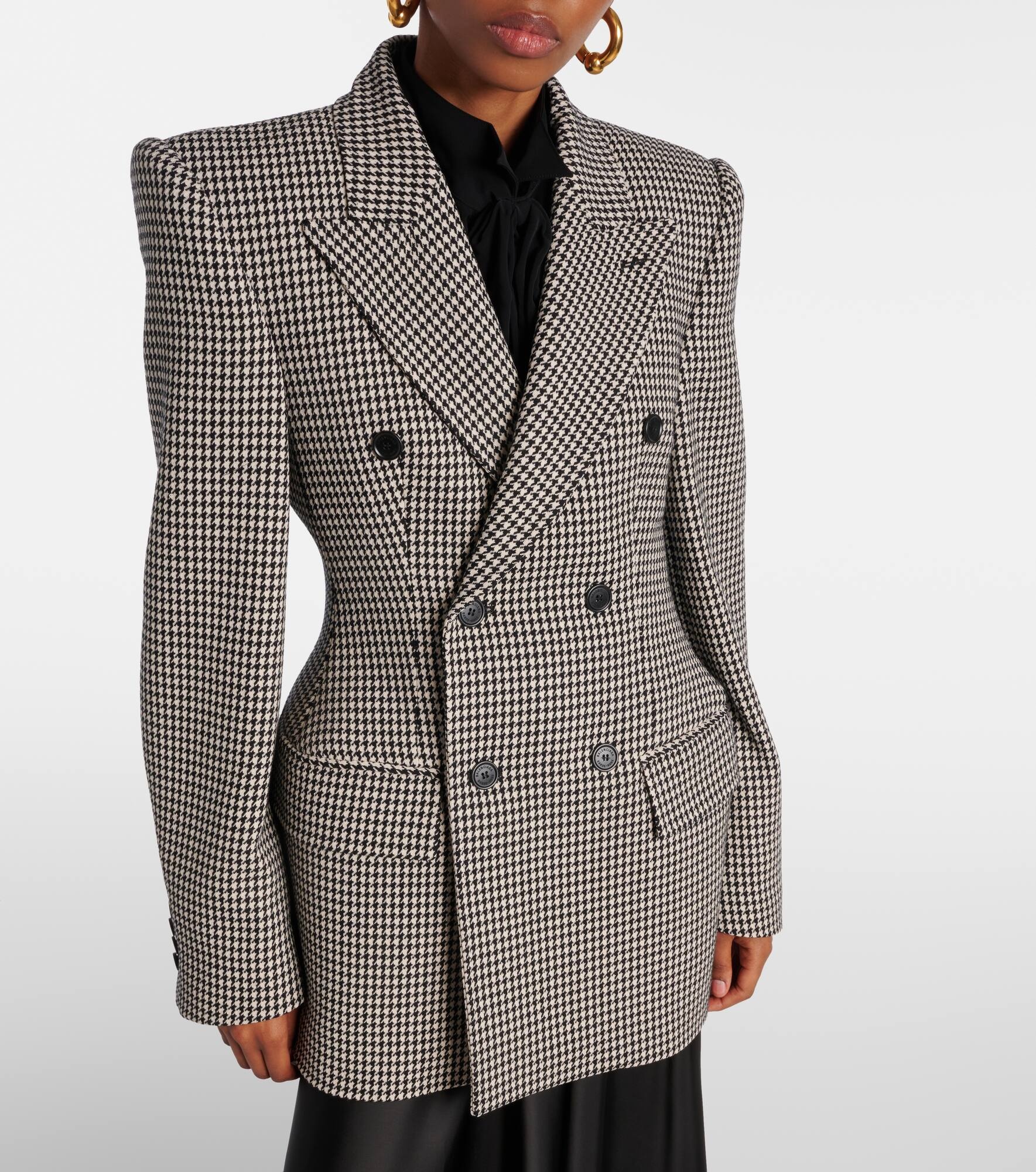 Houndstooth wool blazer - 6