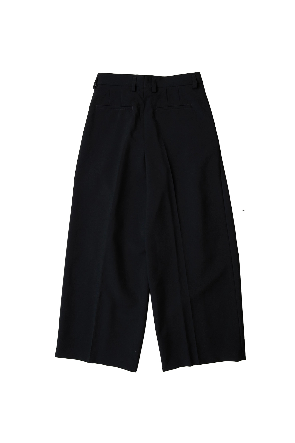 Jil Sander Wool Double Pleated Wide Leg Trousers Black - 2