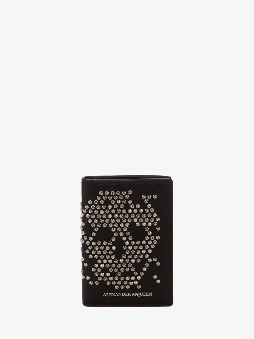 Studded Leather Pocket Organizer in Black - 1