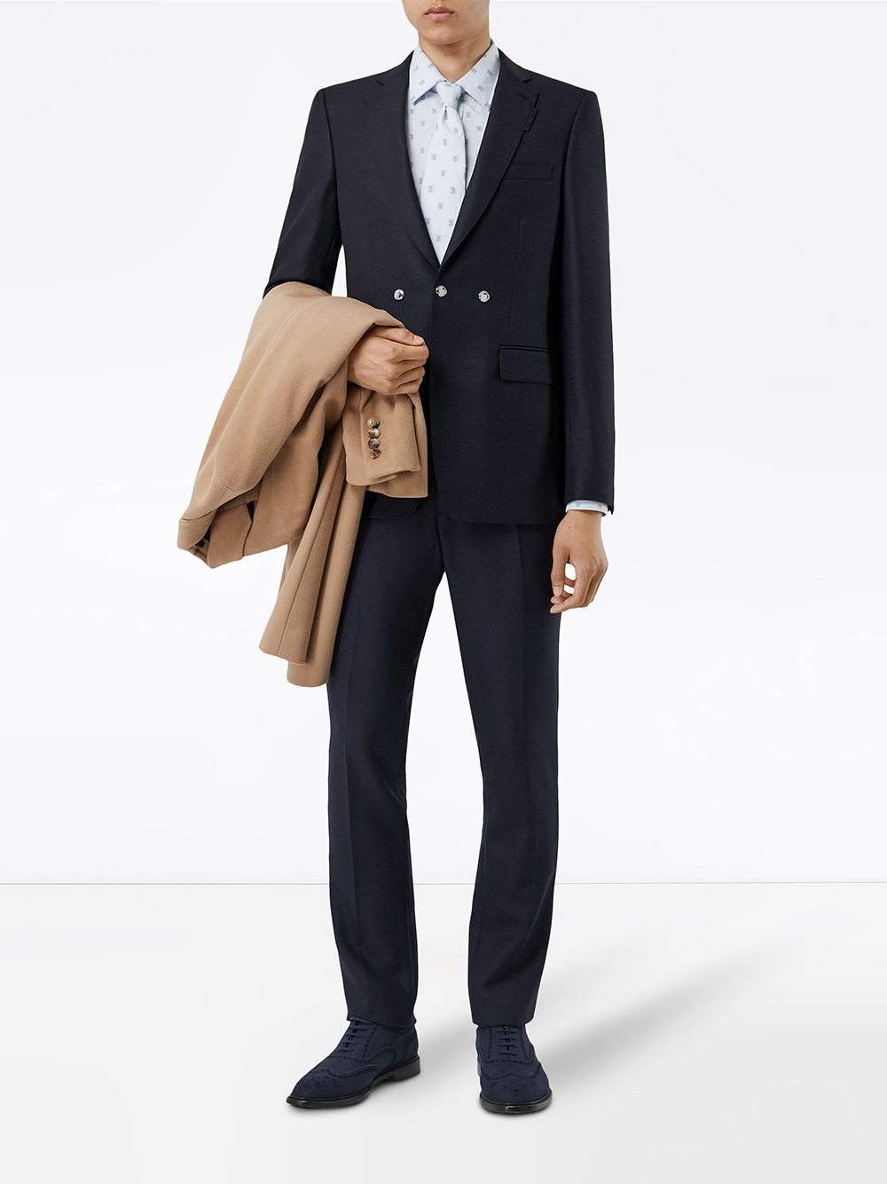 English Fit Triple Stud Wool Mohair Tailored Jacket - 2