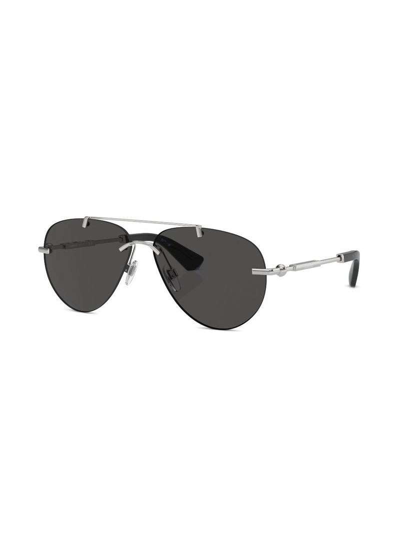 Burberry metallic aviator-frame sunglasses outlook