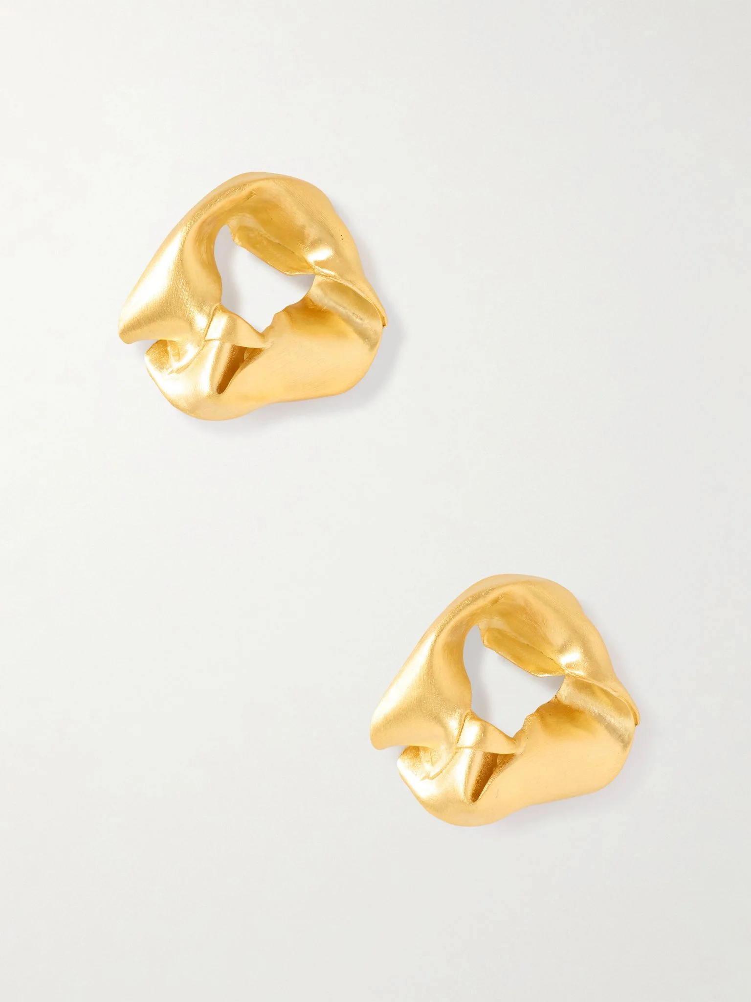 Notsobig Scrunch gold vermeil earrings Gold - 1