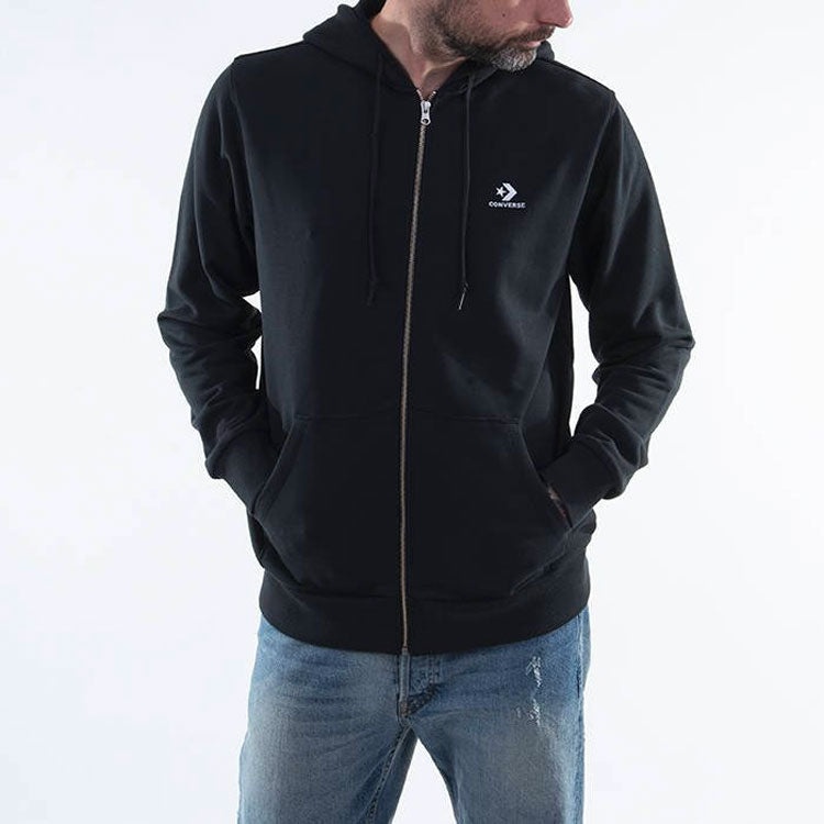 Men's Converse Casual Sports Breathable Jacket Black 10020341-A01 - 4