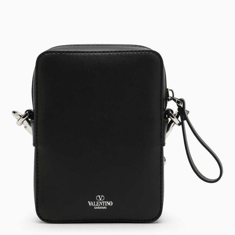Valentino Garavani Mini Black Leather Shoulder Bag Men - 3