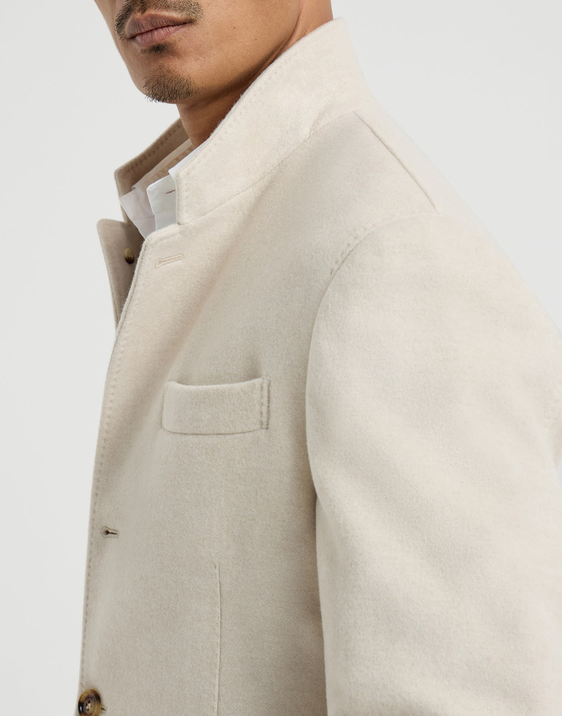 Lightweight water-resistant cashmere outerwear blazer 4