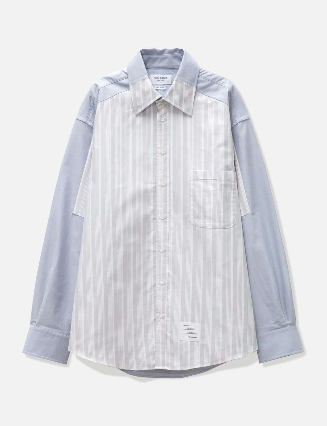 OVERSIZED 4-BAR REP STRIPE OXFORD SHIRT - 1