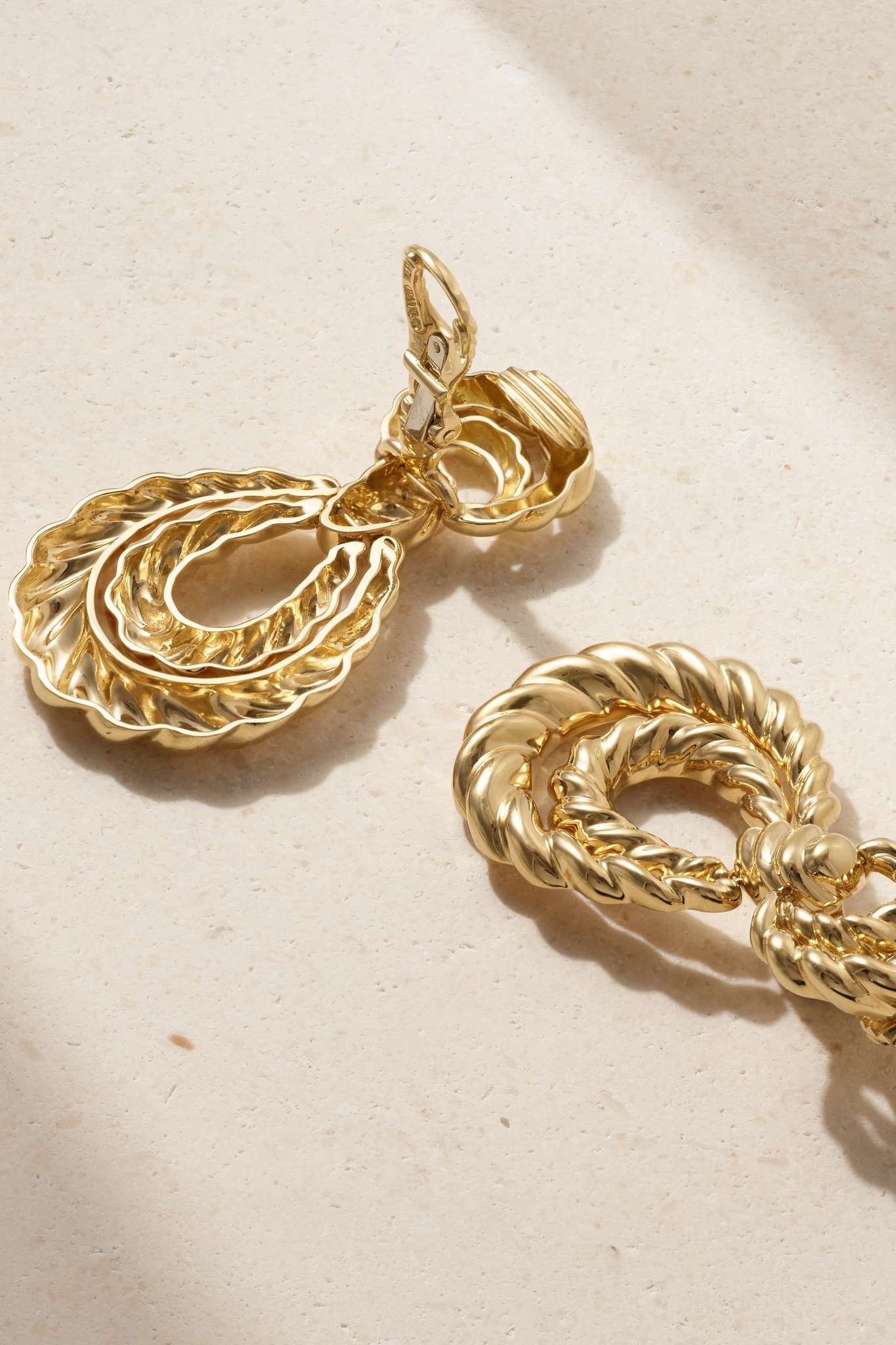 Lasso 18-karat gold clip earrings - 3