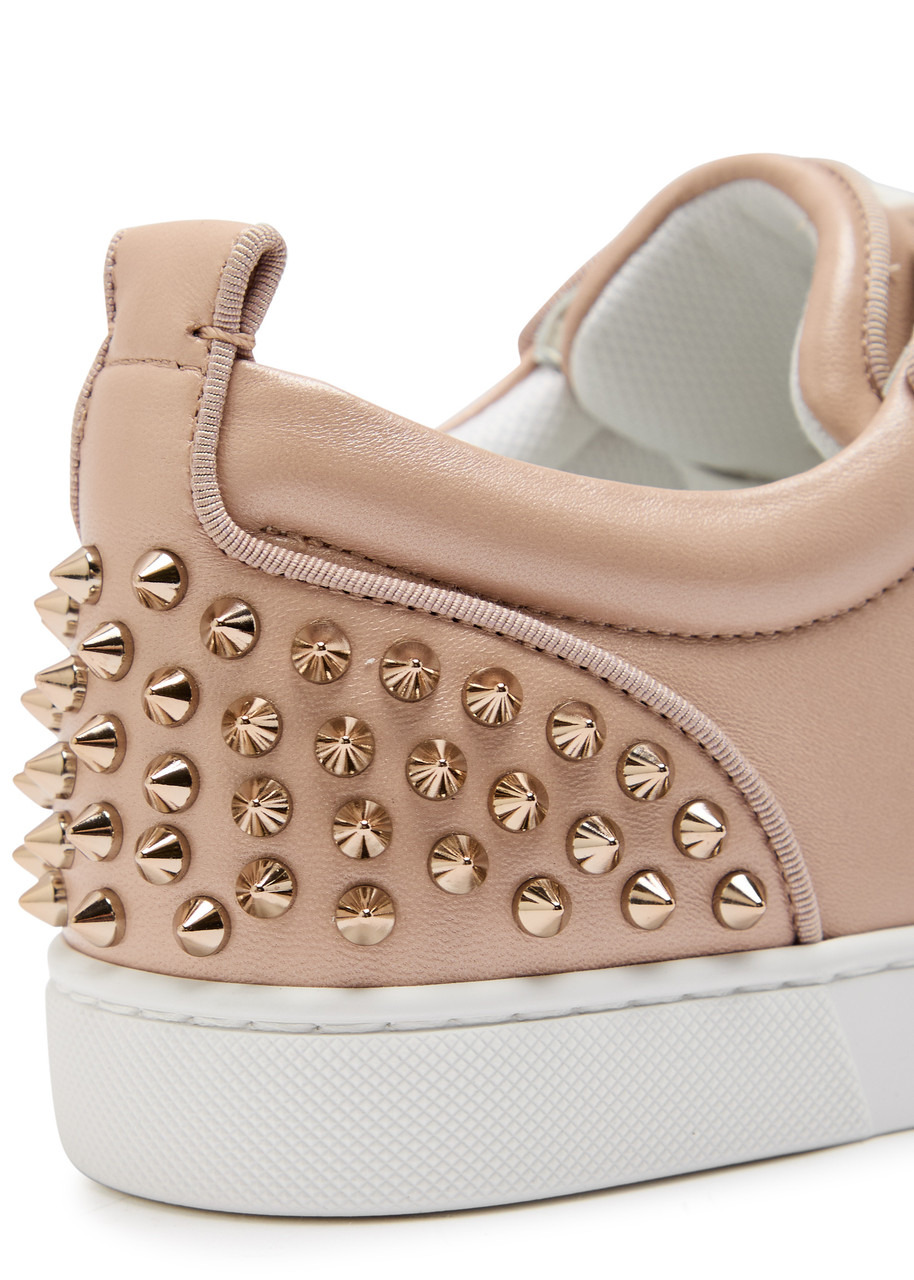 Christian Louboutin Louise Junior Spikes Pearlescent Leather Sneakers - 4