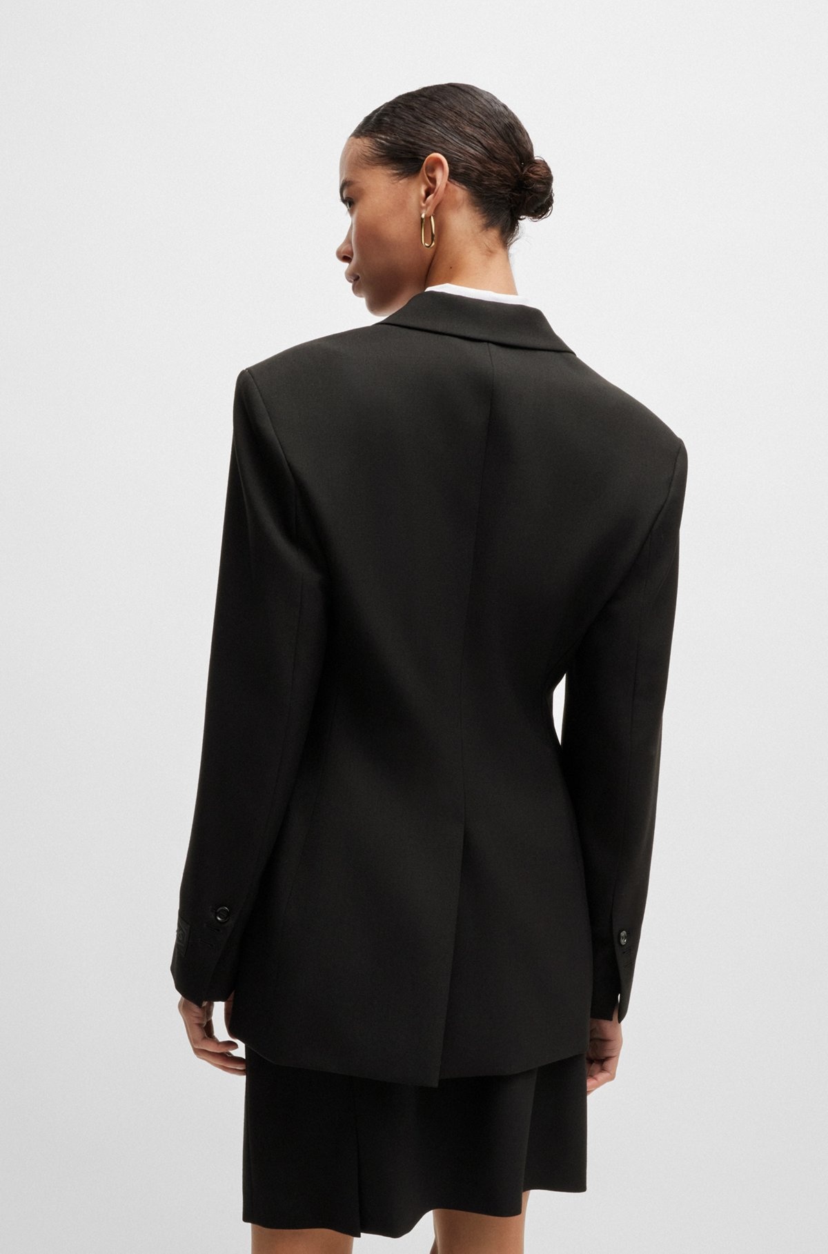 SLIM-FIT JACKET IN WOOL TWILL - 4