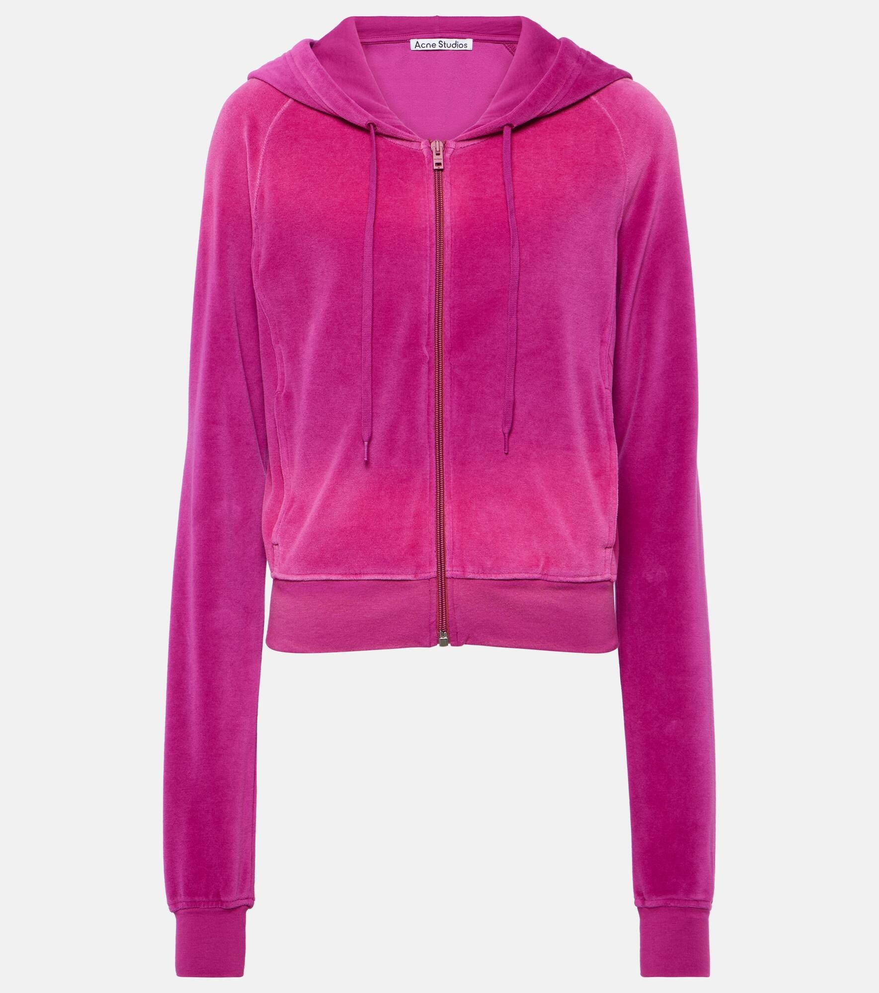 Francess velvet zip-up hoodie - 1