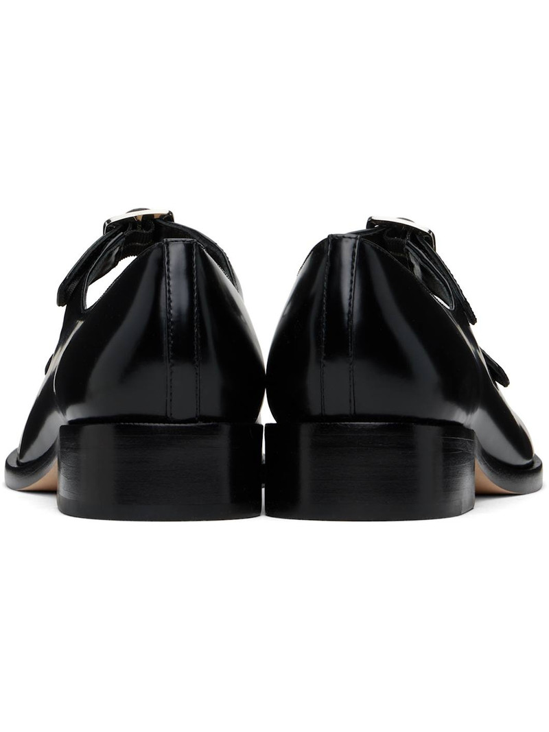 Black Double Strap Ballerina Flats 2