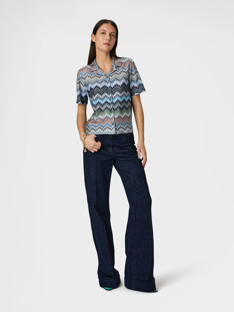 Missoni Snake-Pattern Viscose Bowling Shirt outlook