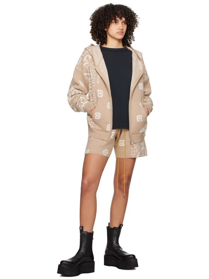 Rhude 베이지 Jacquard 반바지 outlook
