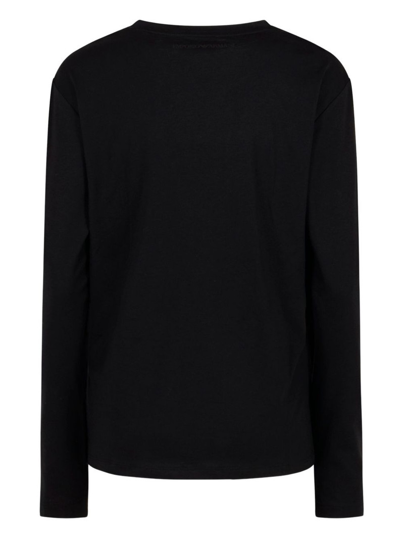EMPORIO ARMANI logo-appliqué T-shirt outlook