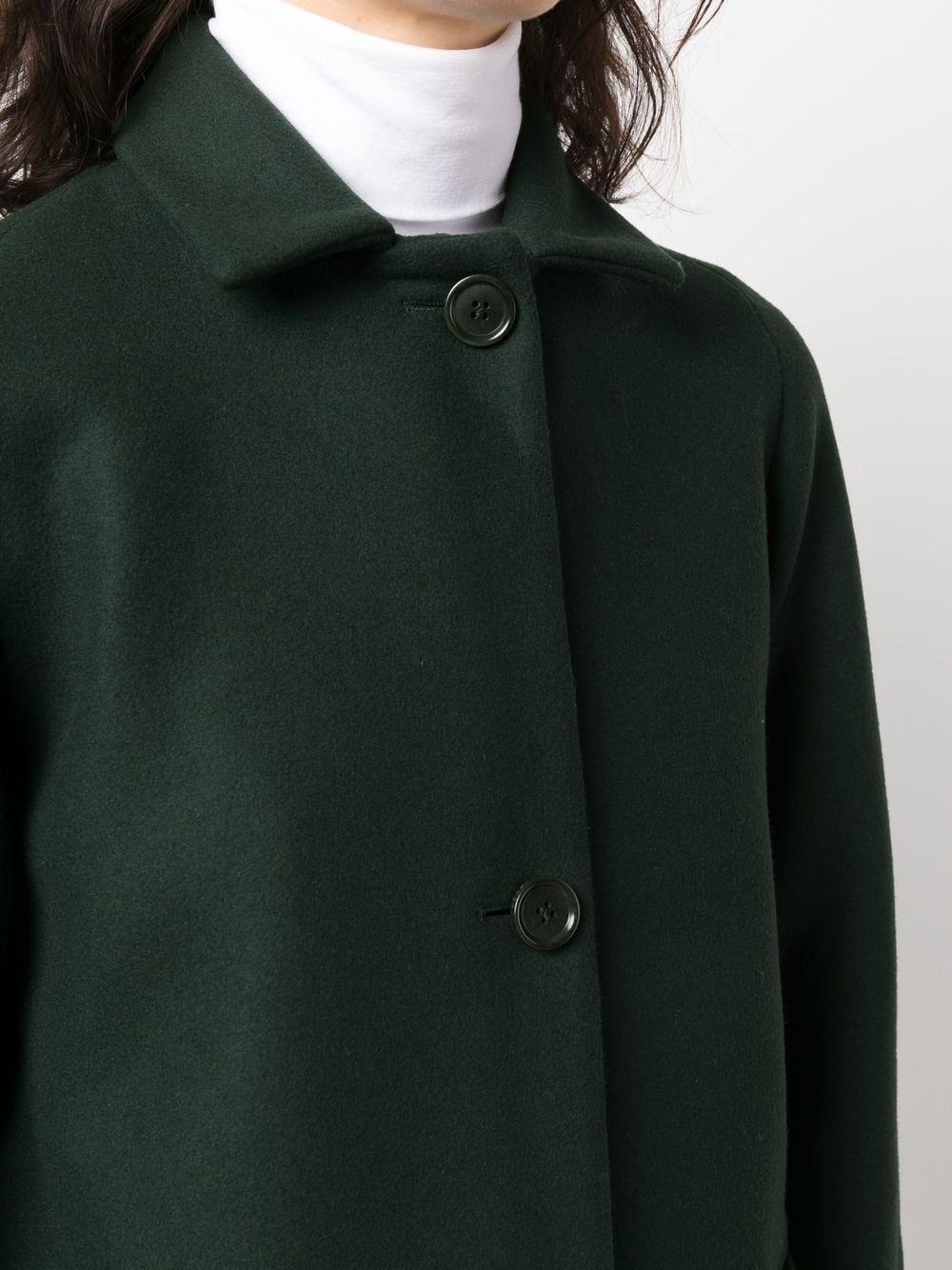 single-breasted button-fastening coat - 5