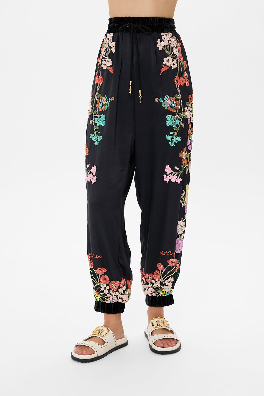 WOVEN EMBELLISHED TRACK PANT - 5