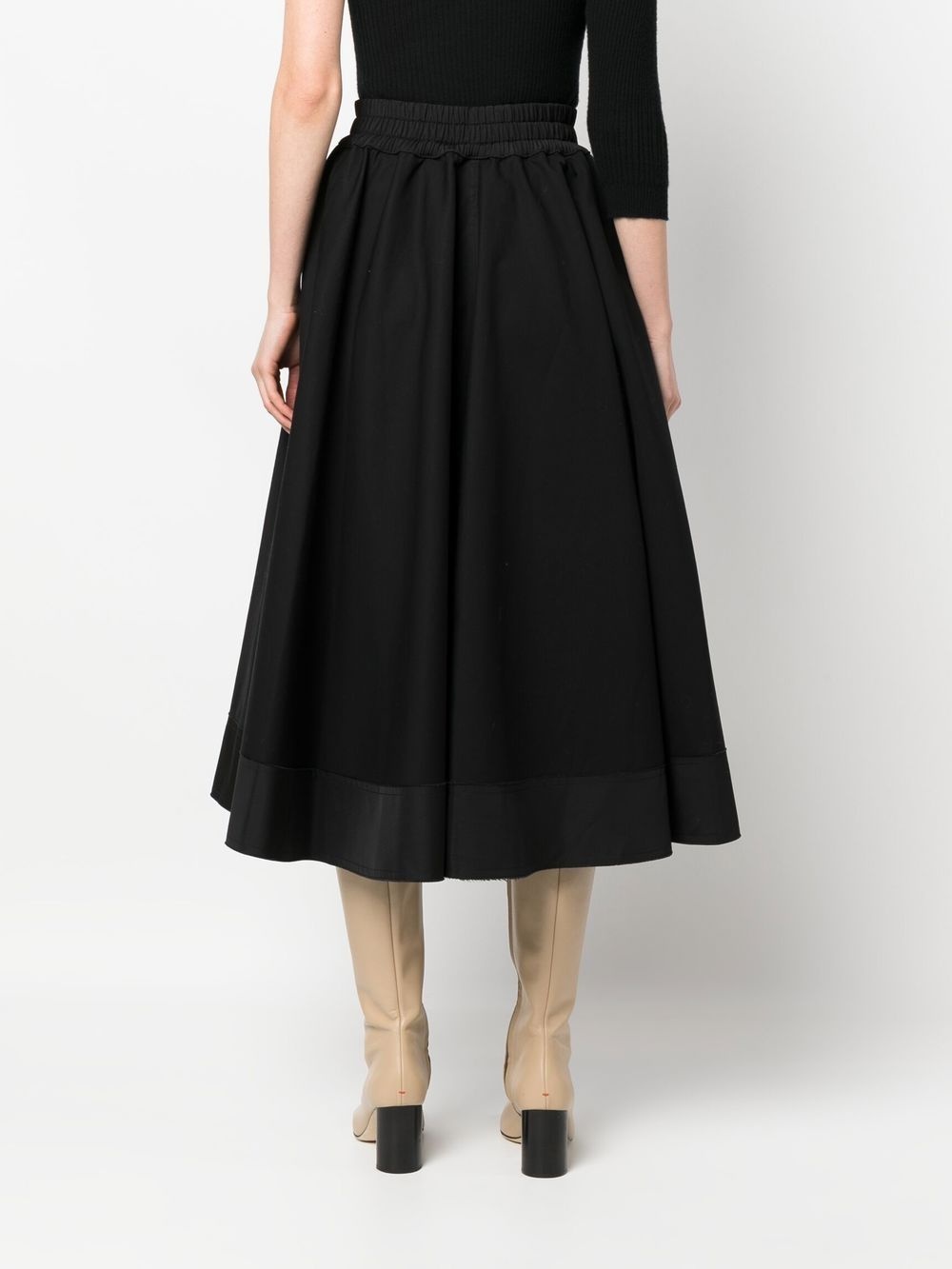 side-buttoned A-line skirt - 4