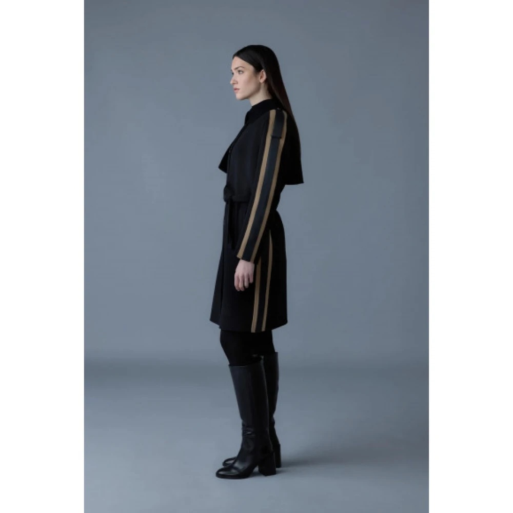 【Mackage】ALIZA ダブルフェイス ストライプトレンチコート MACKAGE ALIZA DOUBLE-FACE WOOL STRIPE TRENCH COAT | miinto