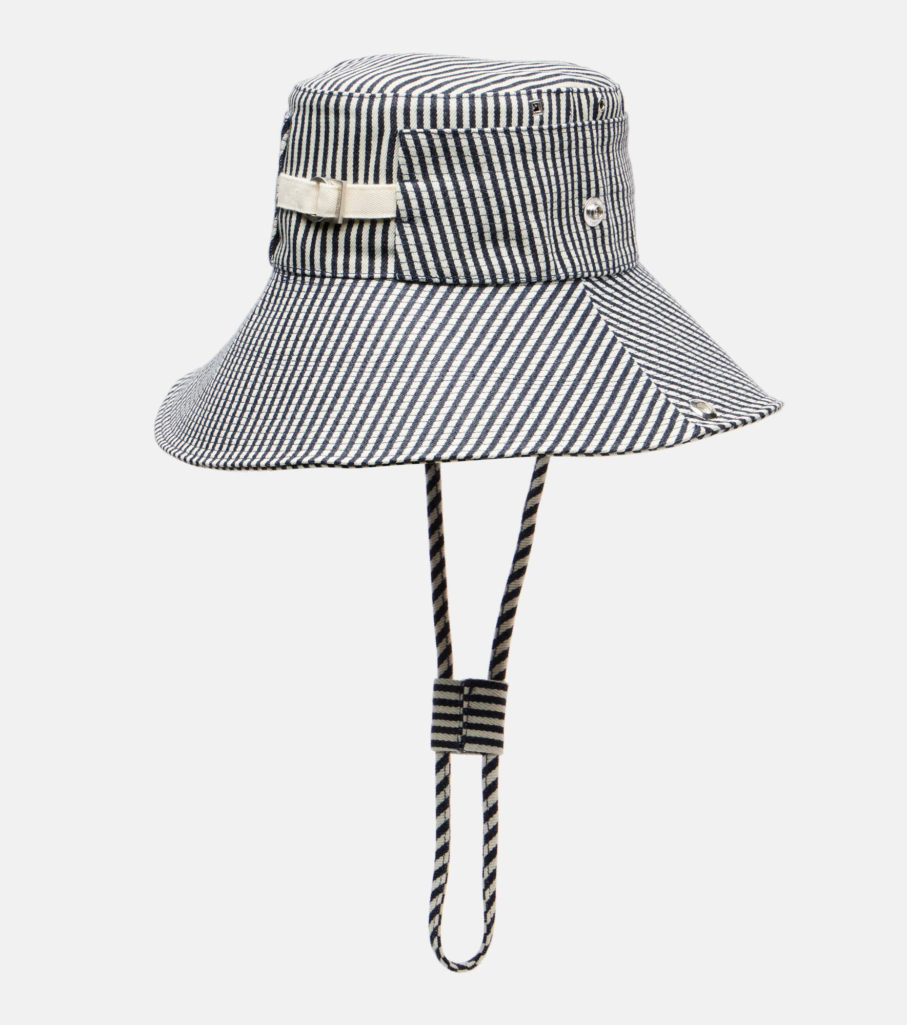 De-Nîmes striped denim bucket hat - 4