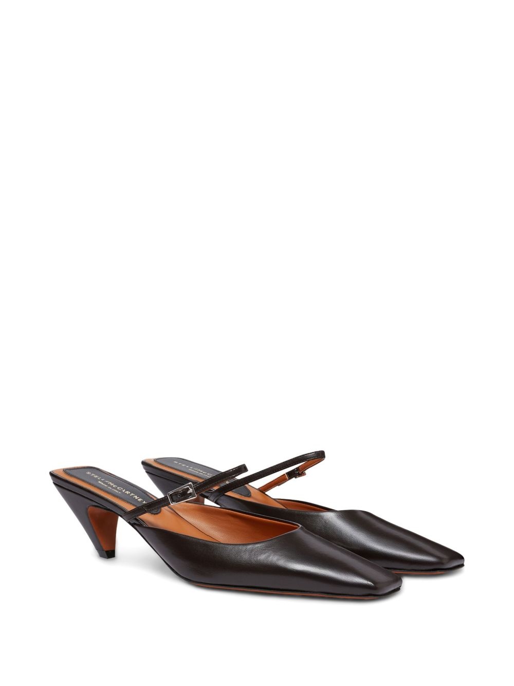 90mm square-toe mules - 2