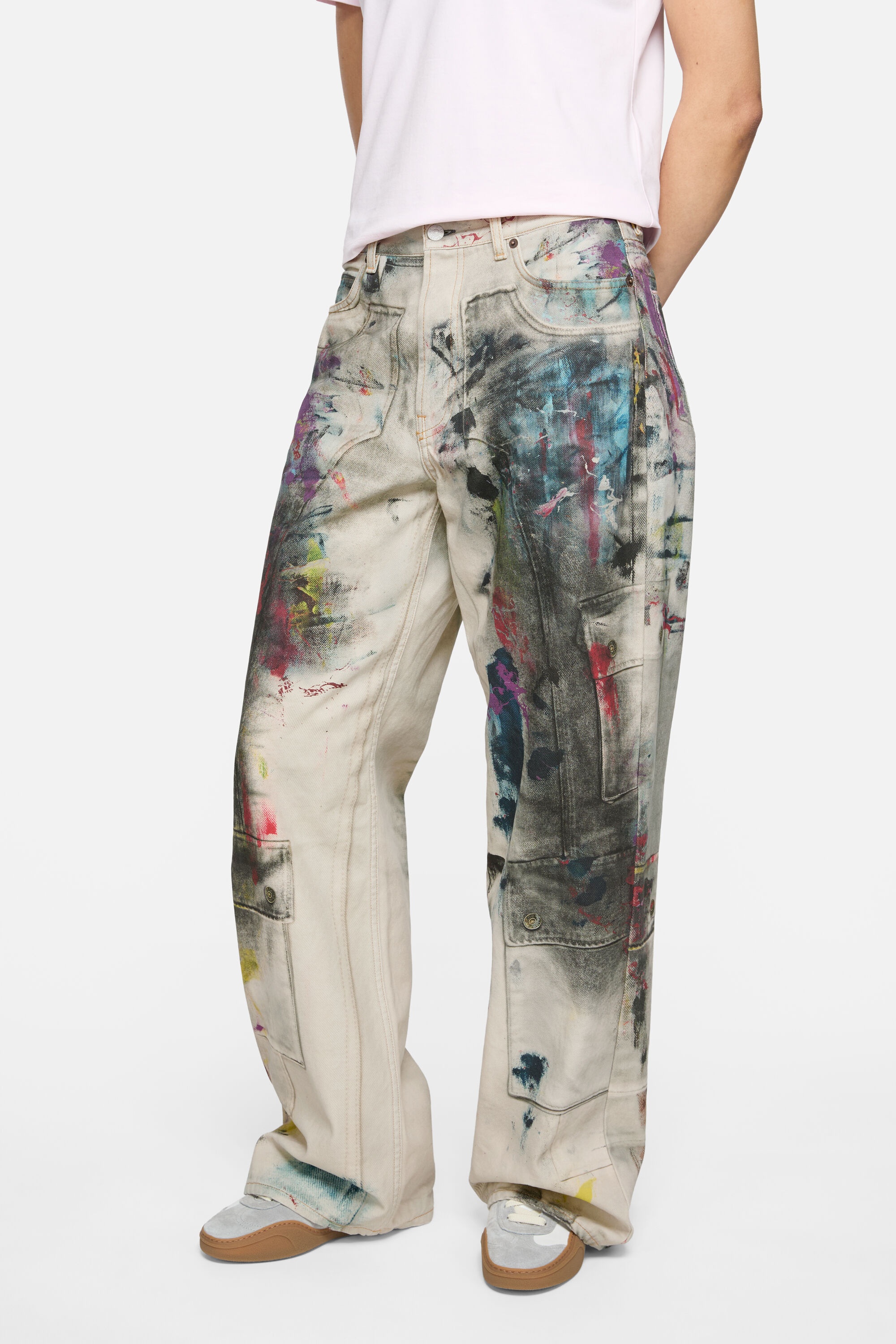 Baggy fit jeans - 1981 - White/multi - 4