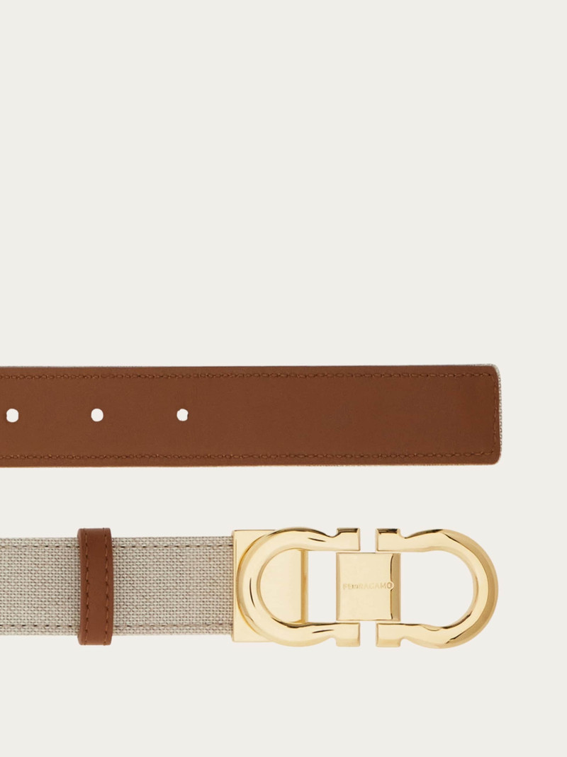FERRAGAMO Reversible and adjustable Gancini belt outlook