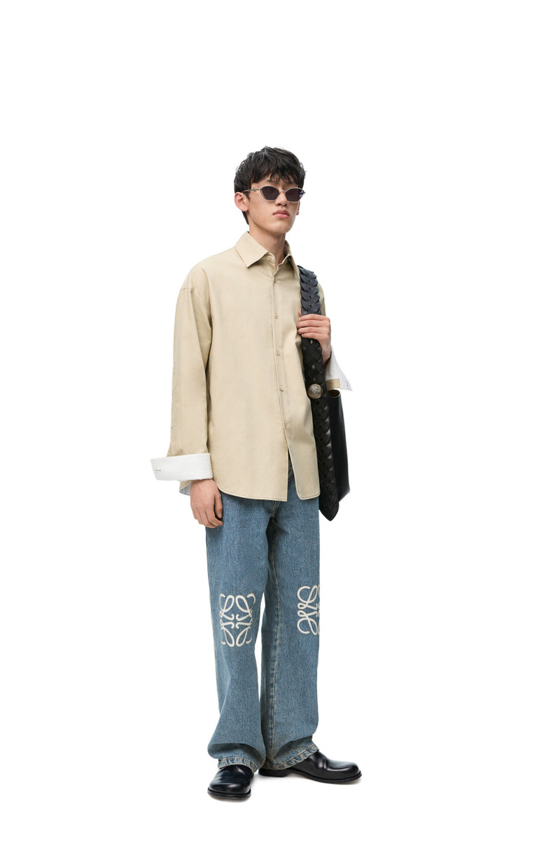 Loewe Anagram baggy jeans in denim outlook