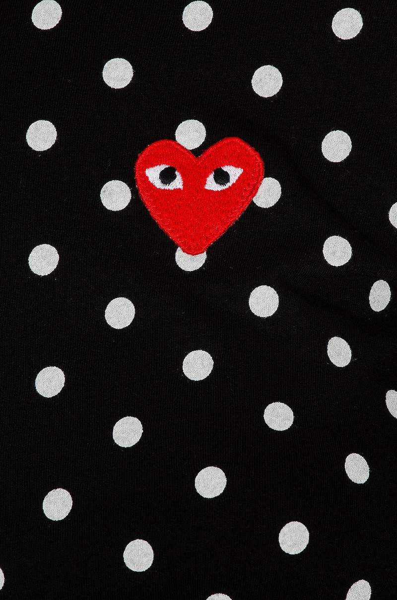 Comme des Garçons PLAY Cotton Red Emblem Dot Tee outlook