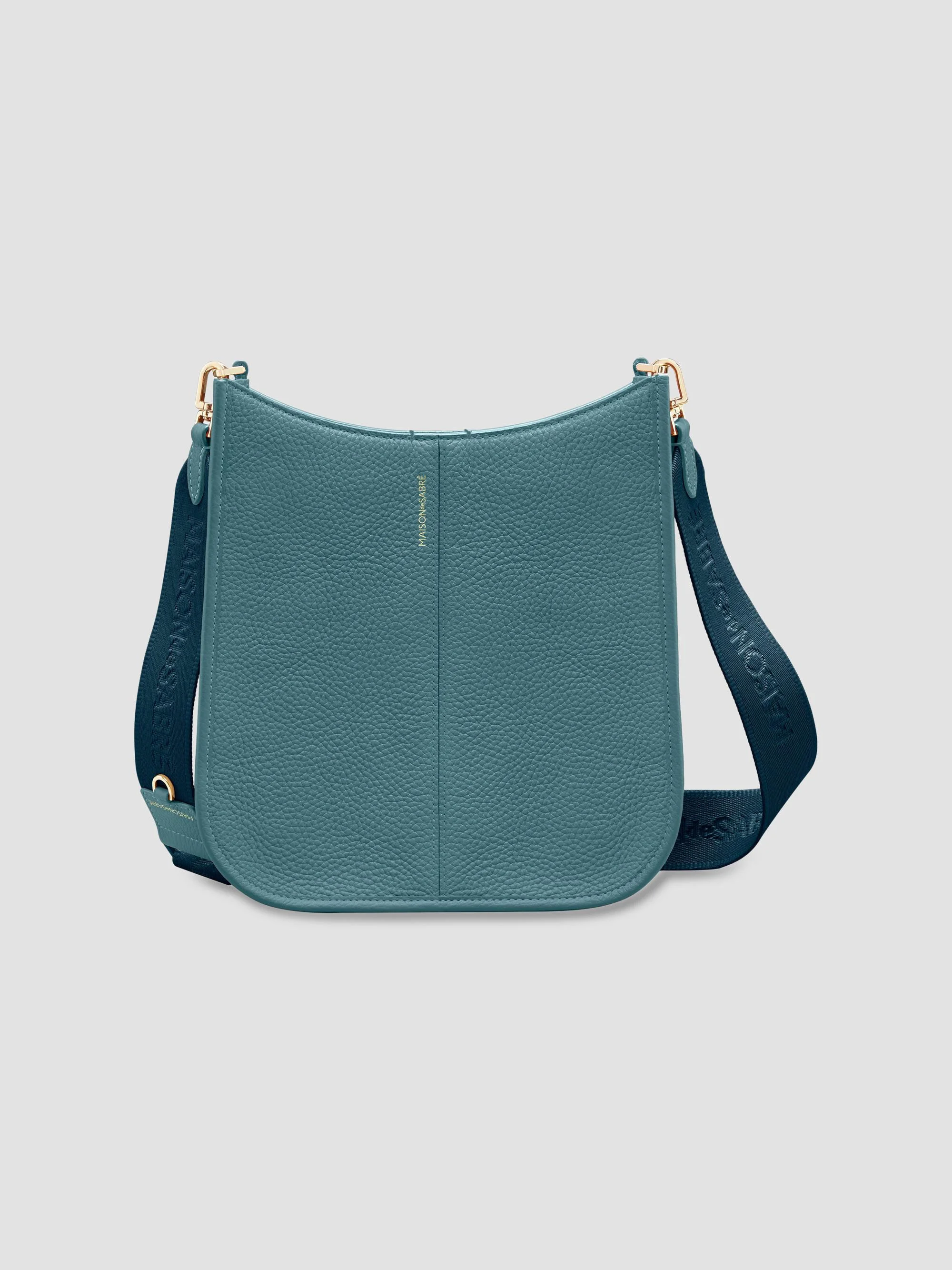 Women's Leather Saddle Bag - Bondi Blue - 1