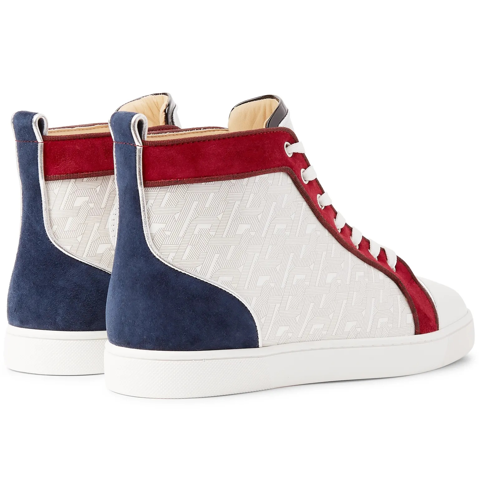 Louis Orlato Suede, Leather and Denim High-Top Sneakers - 6