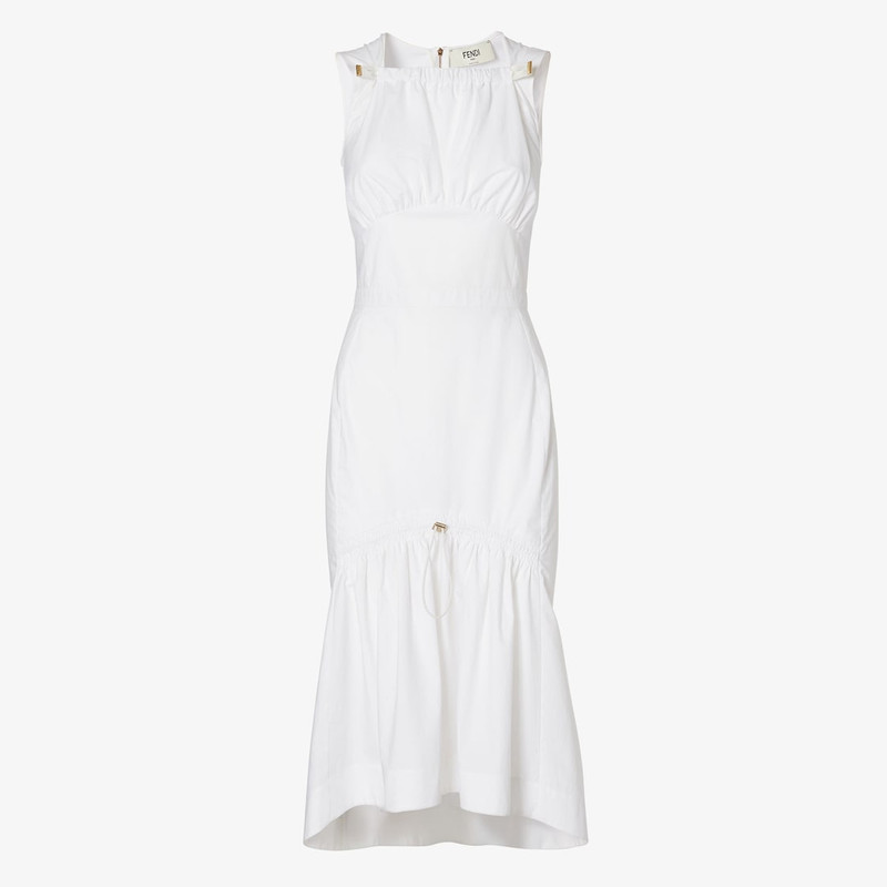 Dress White cotton poplin dress 1