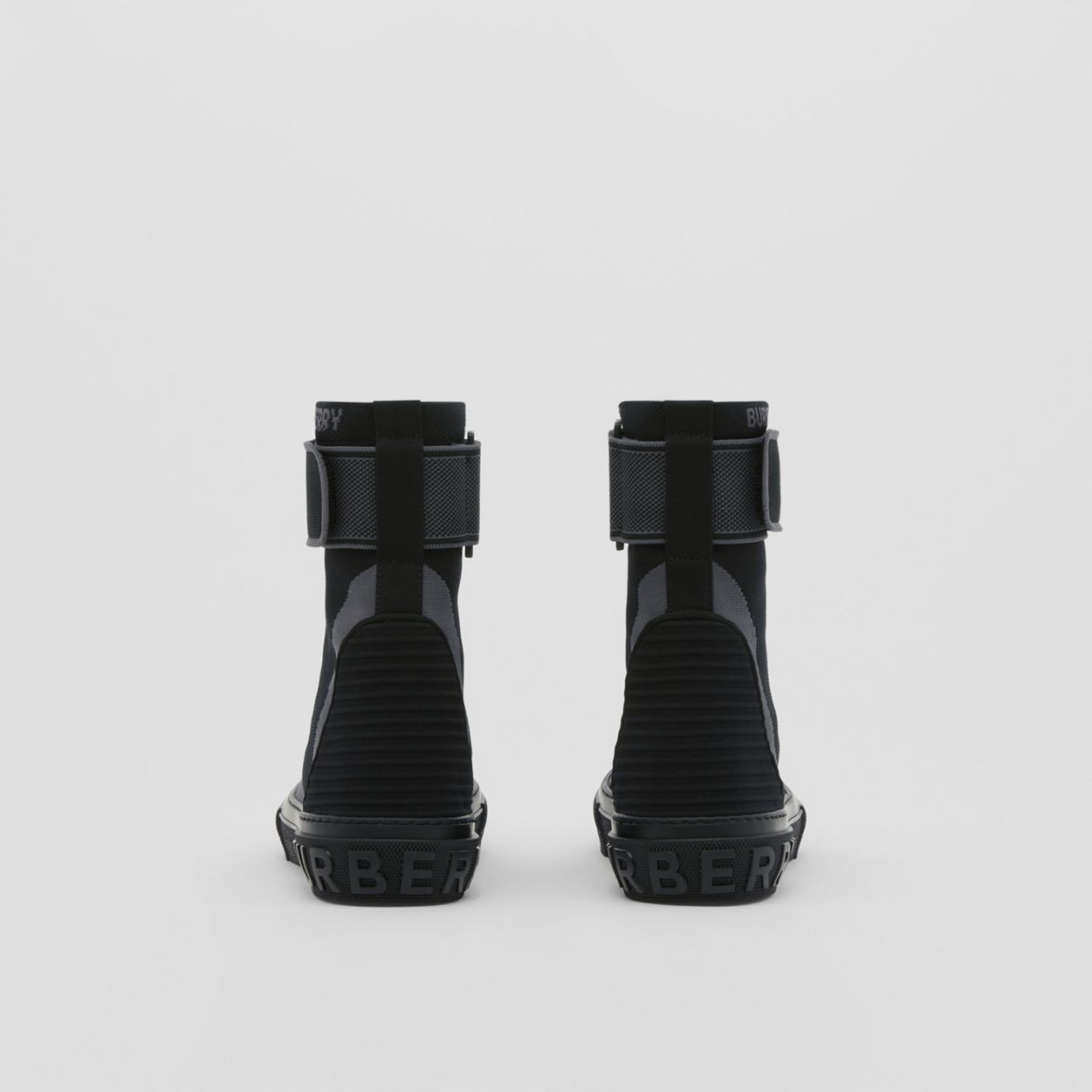 Knitted Stretch Nylon Sub High-top Sneakers - 5