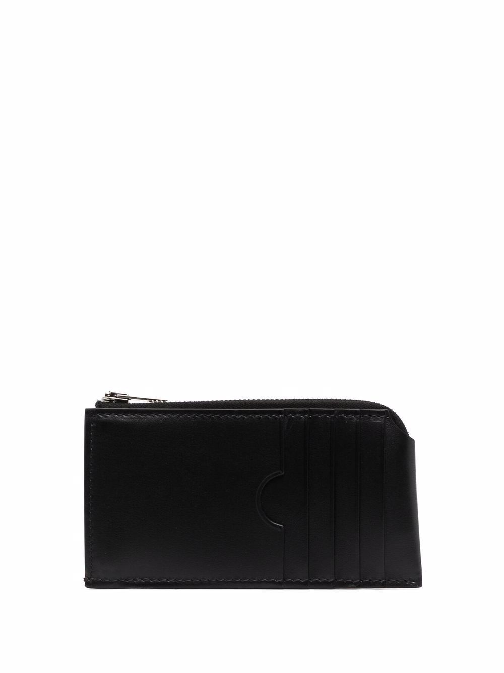 logo leather zip-up wallet - 2