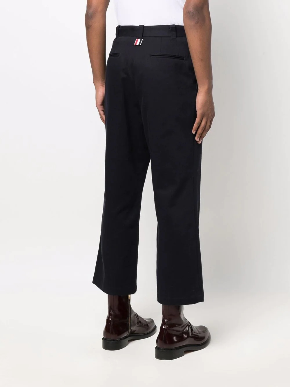 cropped straight-leg trousers - 4