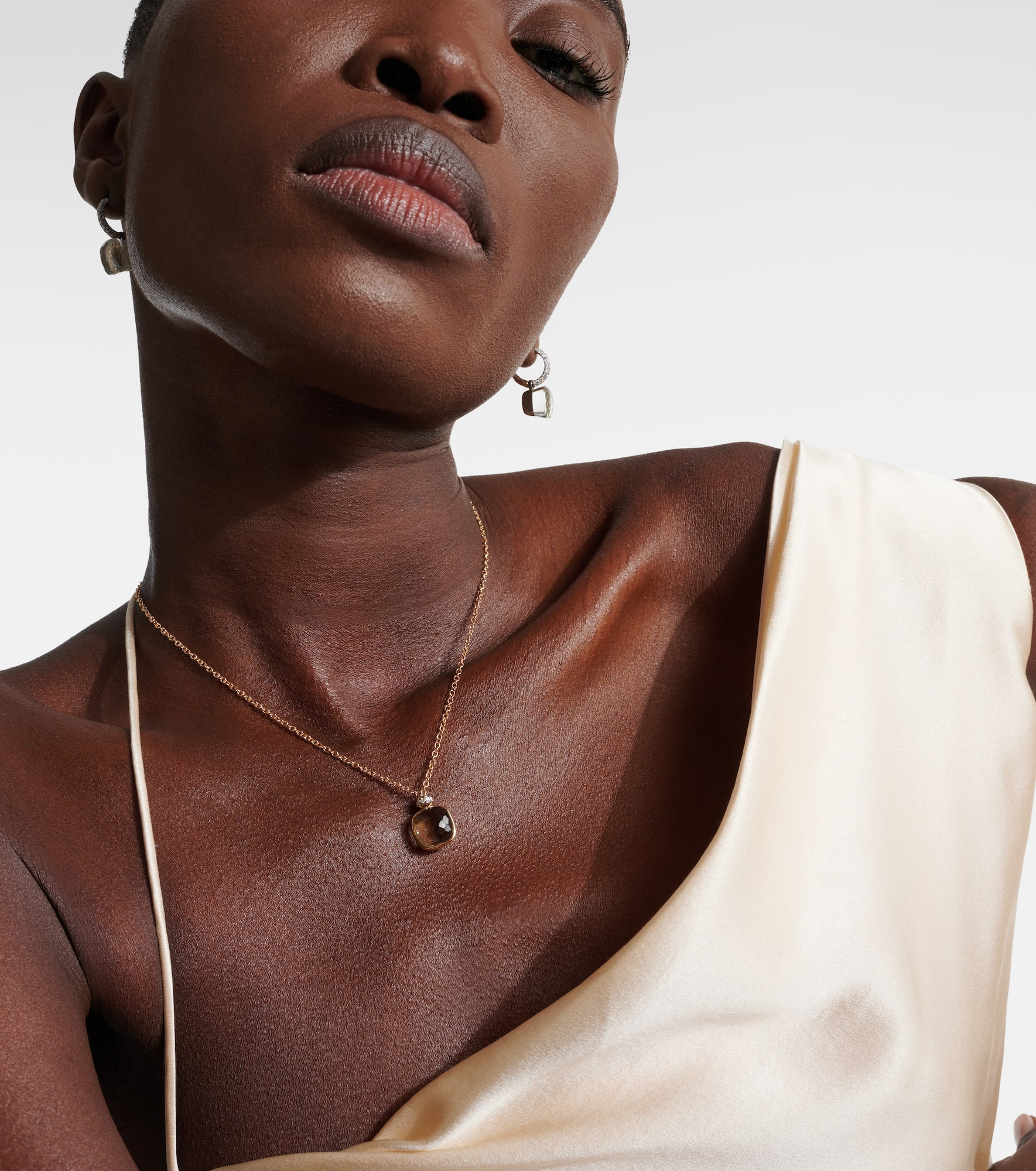 Nudo 18kt gold necklace with prasiolite and diamonds - 3