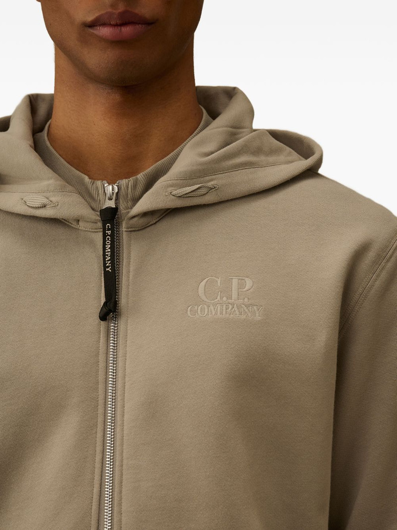 logo-detail zip-up hoodie 5
