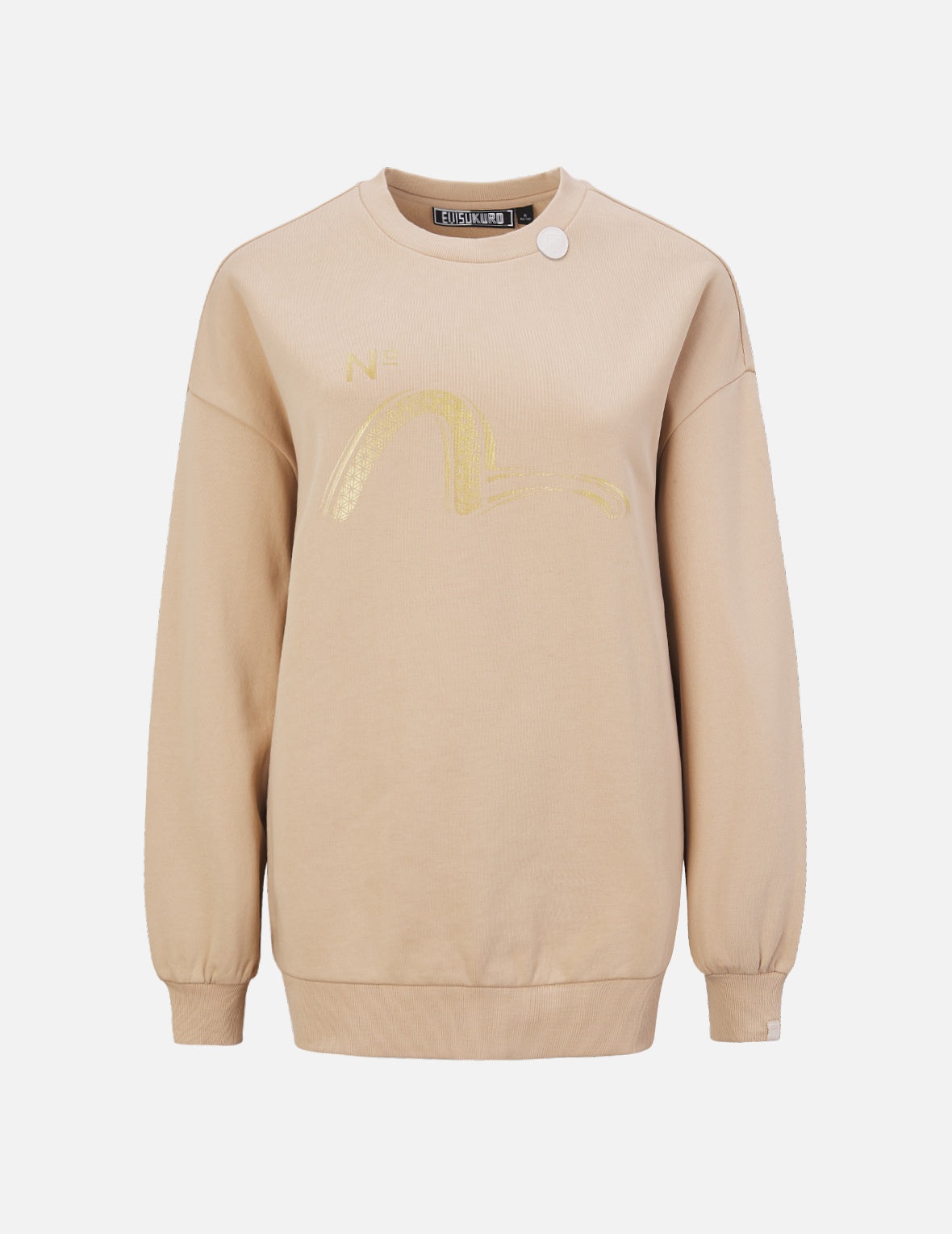 Sashiko Seagull and Kamon Print Oversize Sweatshirt - 8