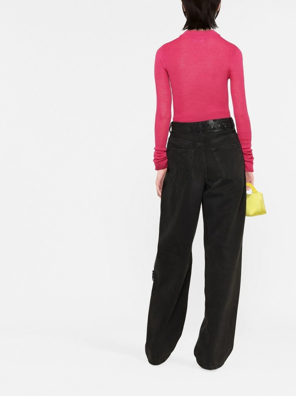 logo-print ribbed-knit jumper - 4