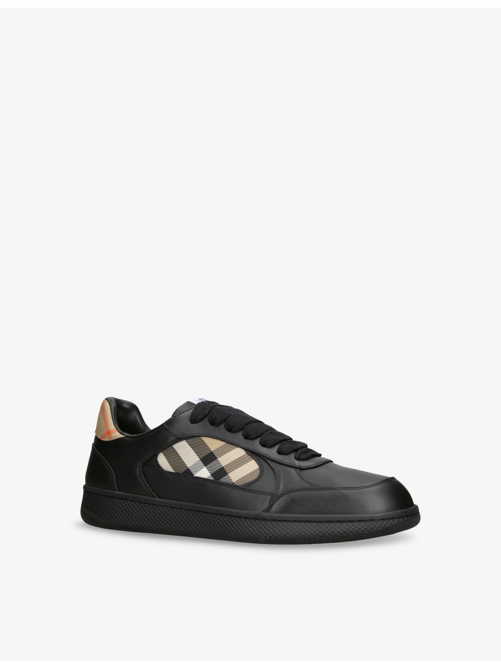 Terrace Check Low-Top Leather Trainers - 3