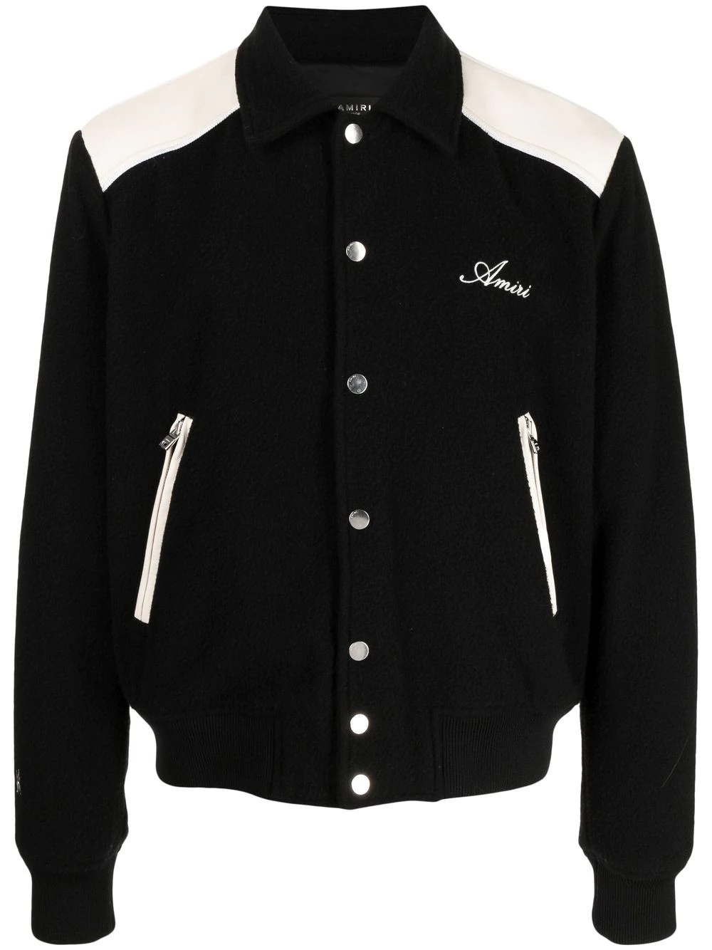 two-tone western varsity jacket - 1