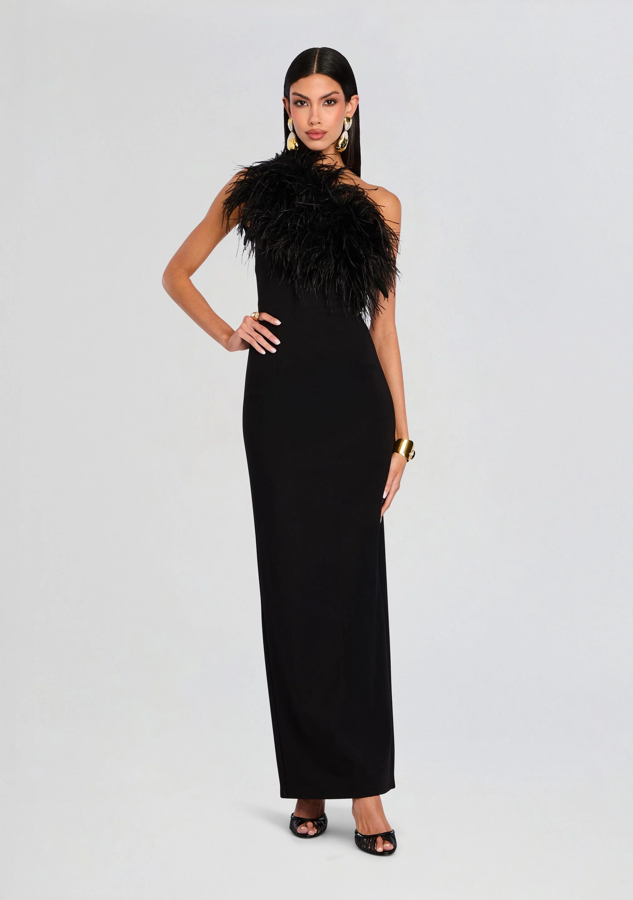 BLAIR FEATHER GOWN - 1