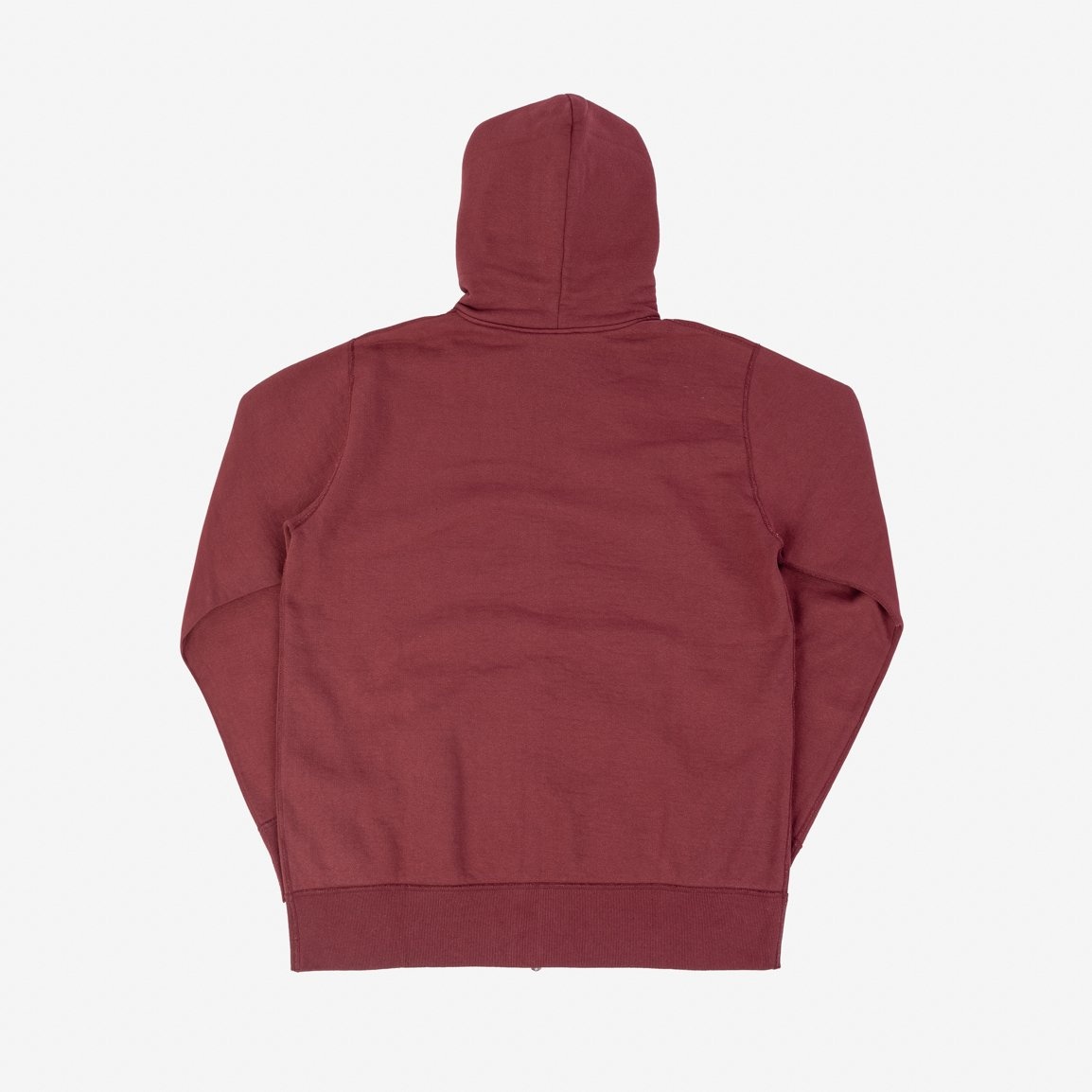 IHSW-58-BUR Printed 14oz Ultra Heavyweight Loopwheel Cotton Zippered Hoodie - Burgundy - 4