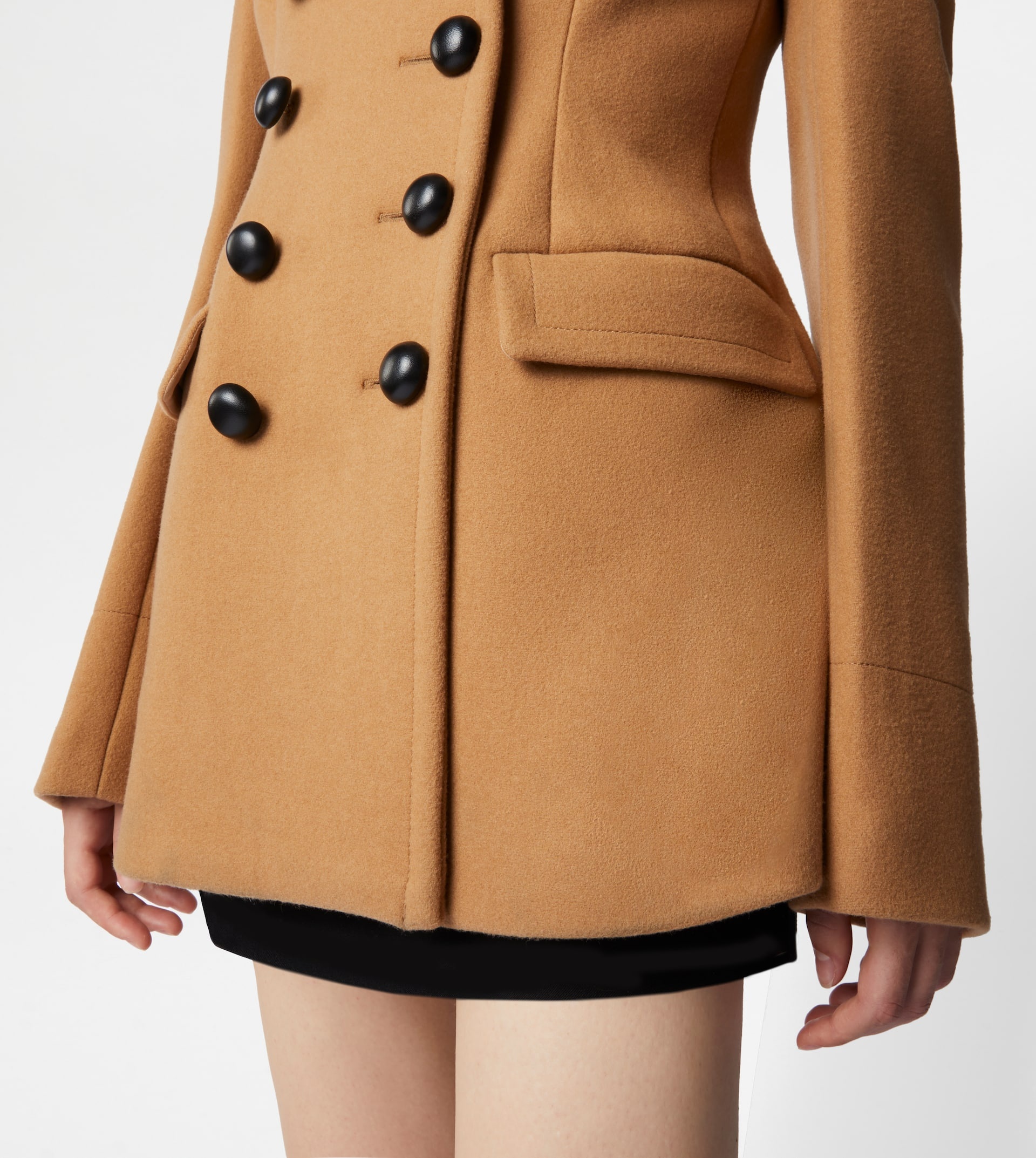PEACOAT IN WOOL - BROWN - 5