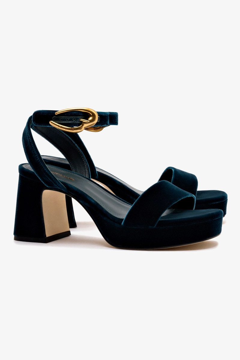Dolly Verona Low Sandal In Deepsea Velvet 3