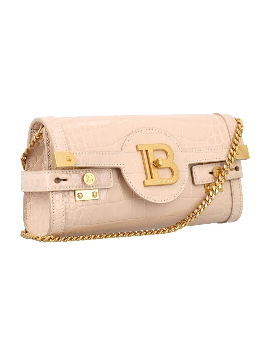 Balmain B-Buzz 23 Croc-Embossed Leather Clutch - 2