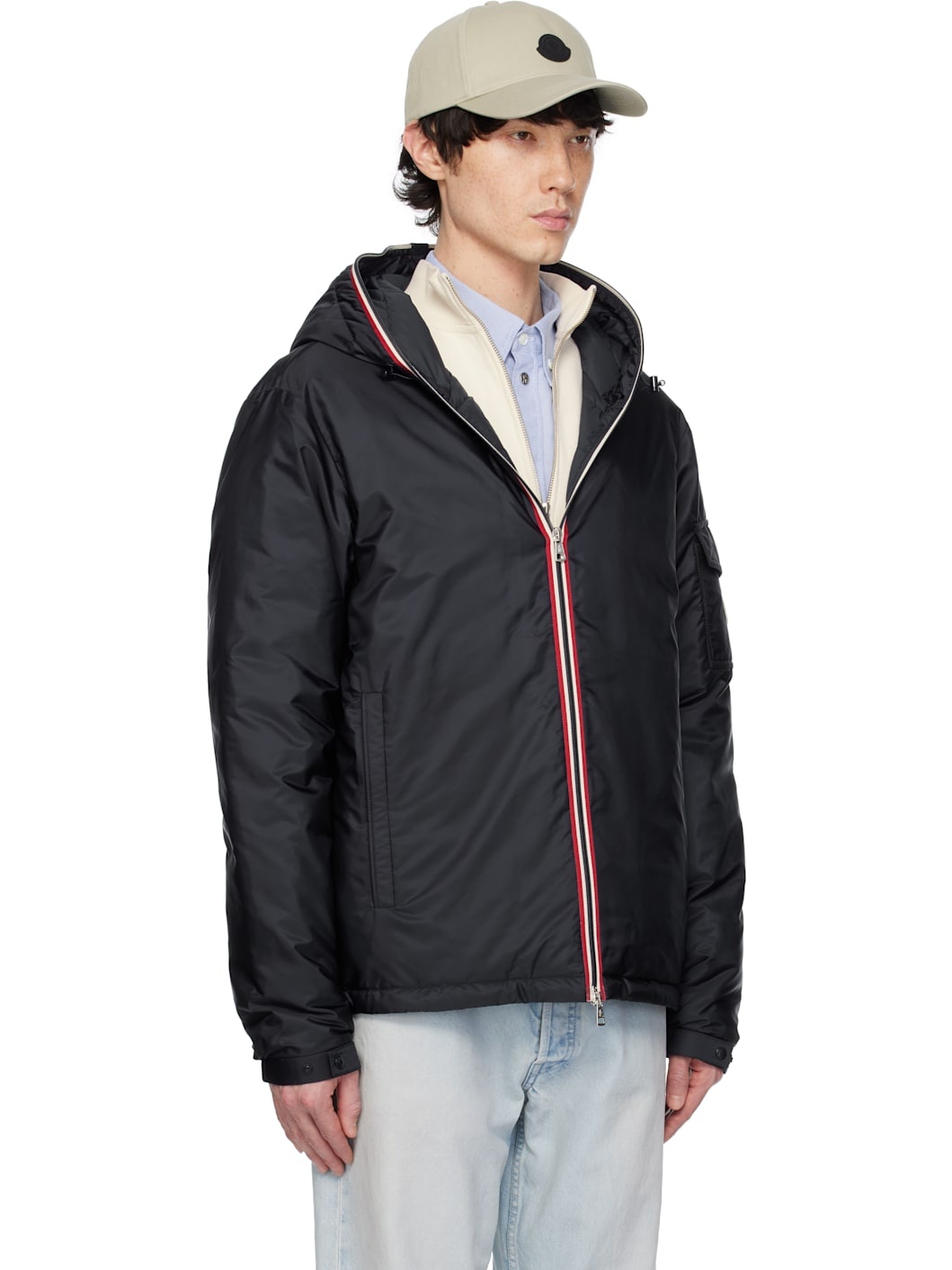 Navy Evettes Hooded Short Down Jacket - 2