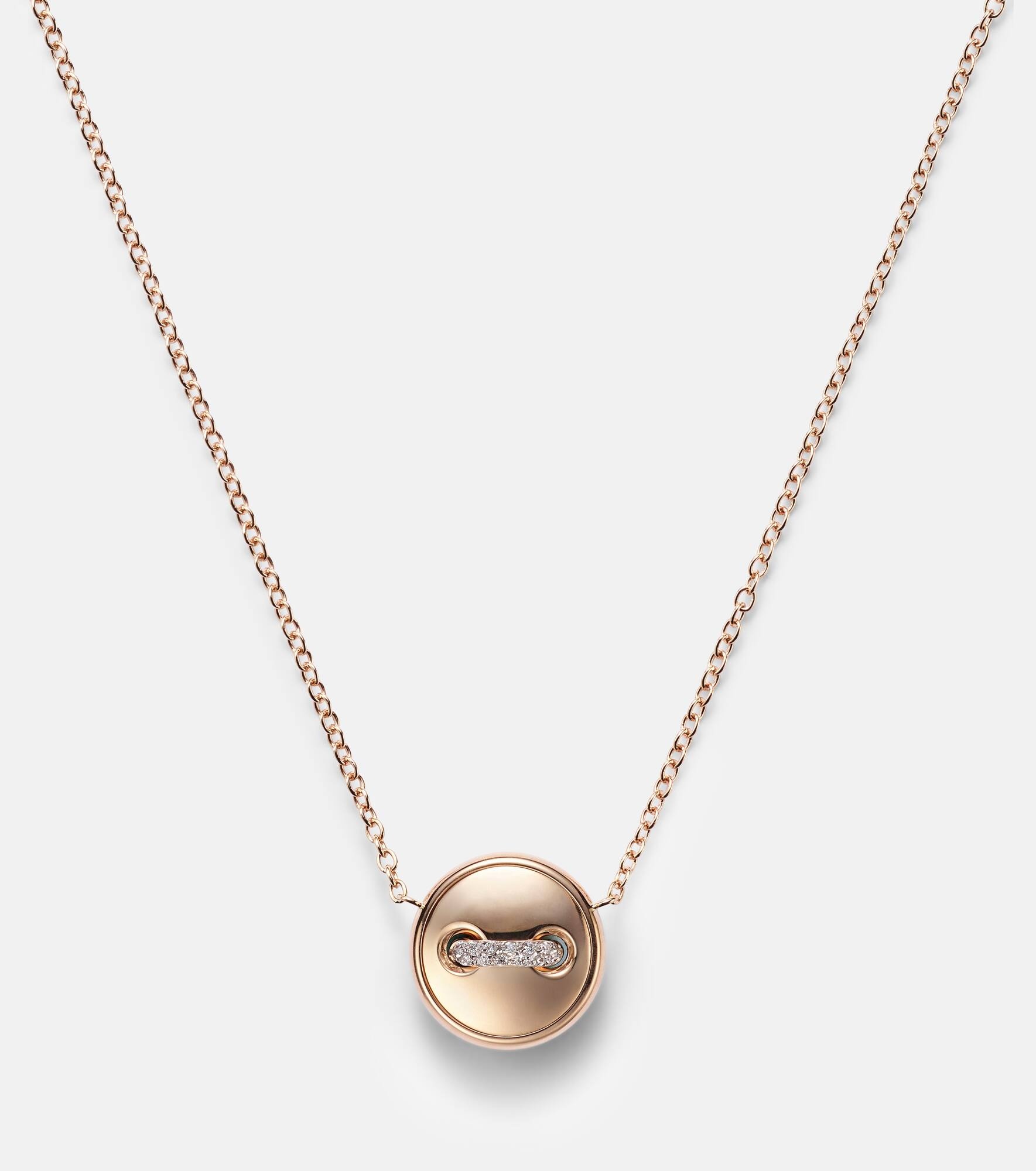 Pom Pom Dot 18kt rose gold pendant necklace with turquoise and diamonds - 4