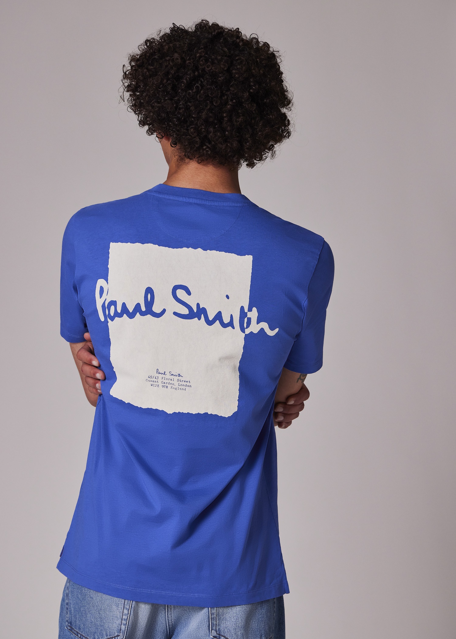 Cobalt Blue Signature Logo Print T-Shirt - 7