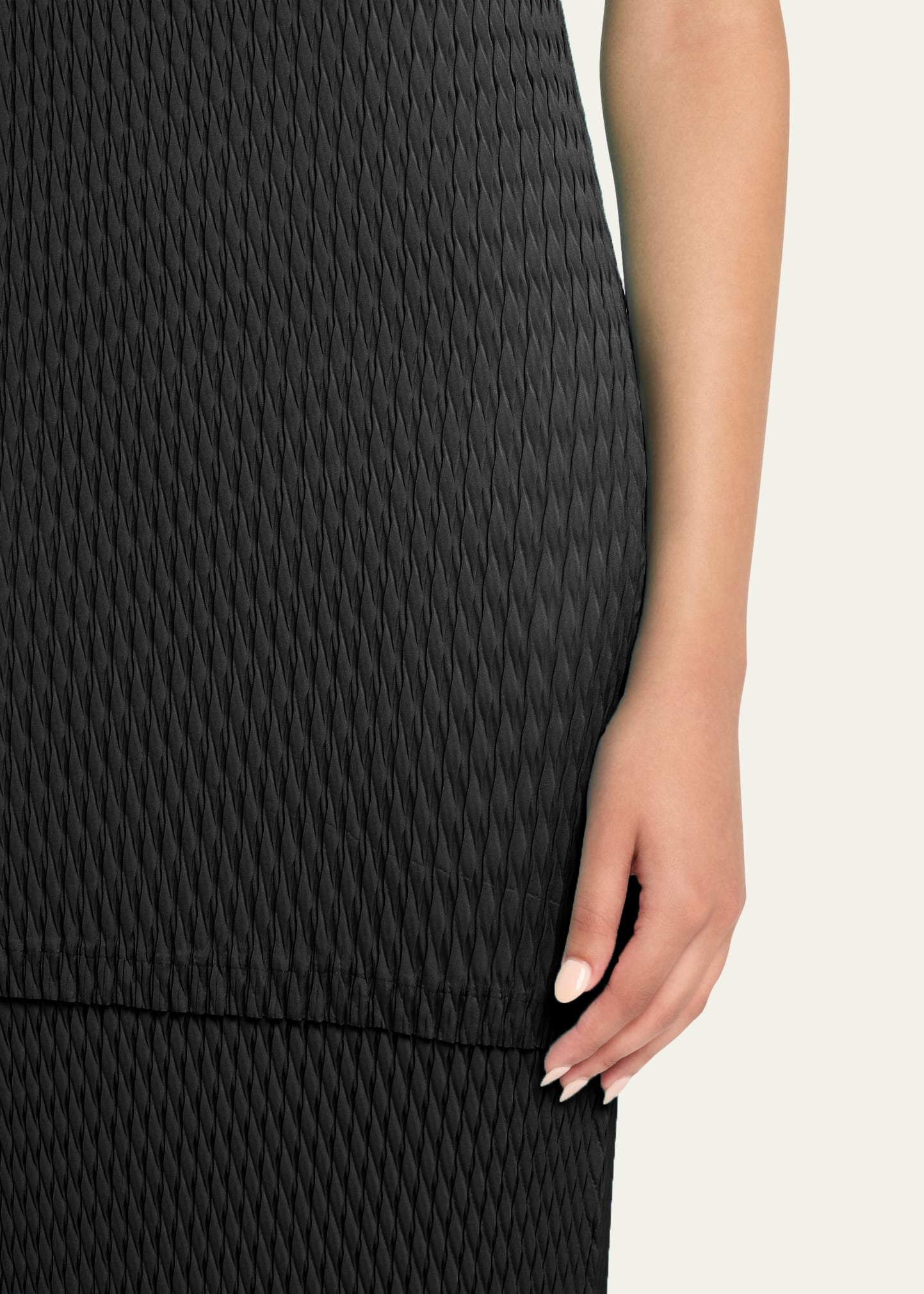 Sleek Pleats Short Dress - 5
